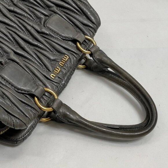 Miu Miu Hand Bag Gray Leather 4487981 - Picture 4 of 9